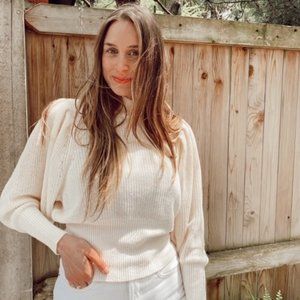 JUST FEMALE SOPHY HIGH NECK KNIT SWEATER